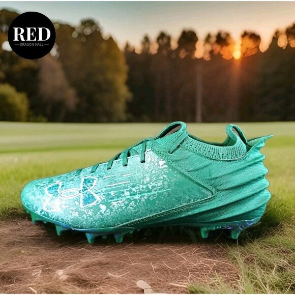 Under Armour Blur Smoke 2.0 MC Football Cleats Green 3027978 300 - Men's Size 12 - Picture 9 of 14